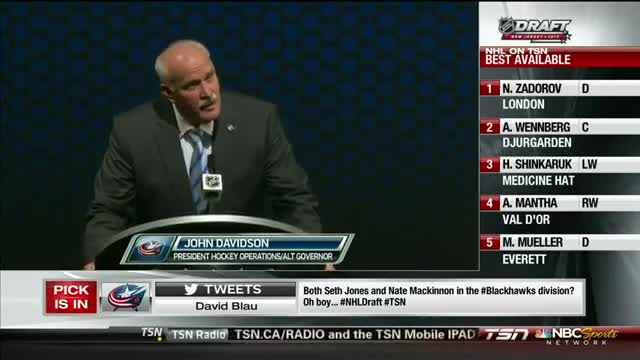 Columbus Blue Jackets draft Alexander Wennberg #14 overall 6/30/13