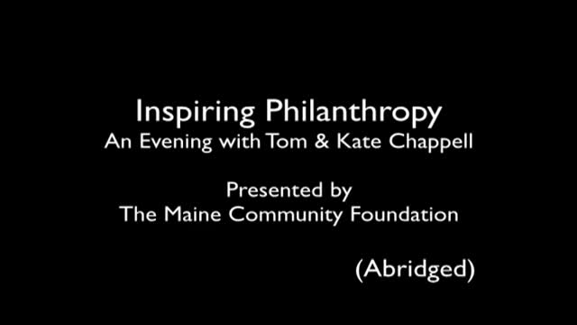 Inspiring Philanthropy: Tom & Kate Chappell