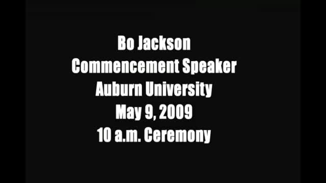 Auburn University Spring 2009 Commencement Speaker Bo Jackson, Morning