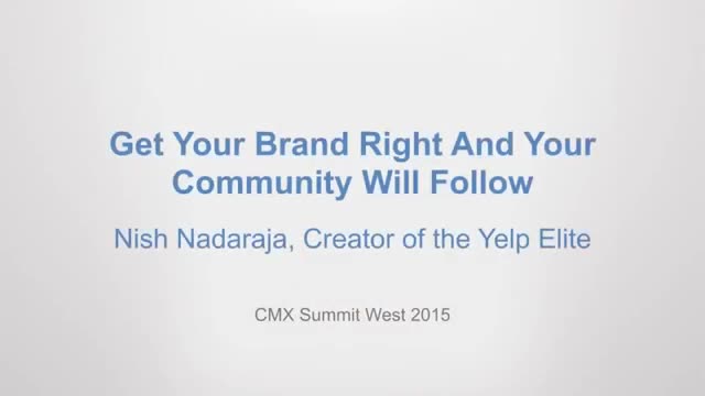Get Your Brand Right And Your Community Will Follow | Nish Nadaraja