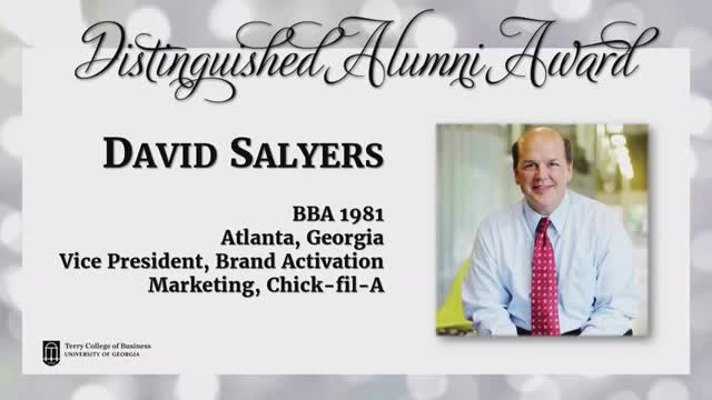 2017 Alumni Awards Speech - David Salyers