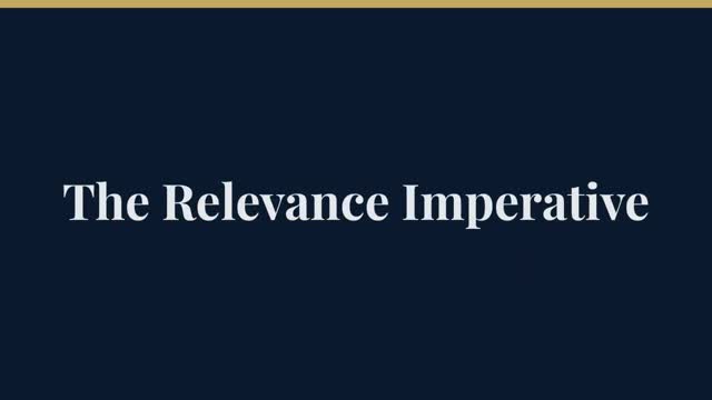 The Relevance Imperative - Speaker Reel Part 1