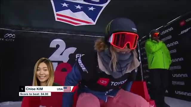 Chloe Kim's winning run in halfpipe at the 2019 snowboard World