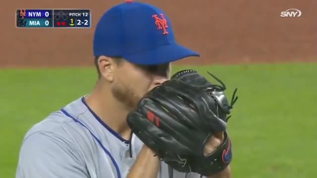 deGrom goes deep and K's 14 against Miami