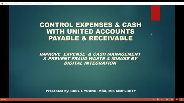 WEBINAR CONTROL EXPENSES & CASH WITH TECHNOLOGY