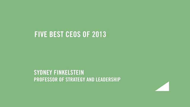 Professor Finkelstein's Best CEO of 2013