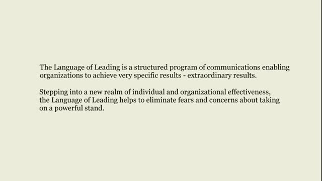 Julian Sturton - The Language of Leading
