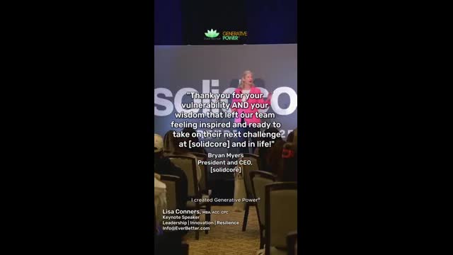 Lisa Conners: Short Keynote Reel