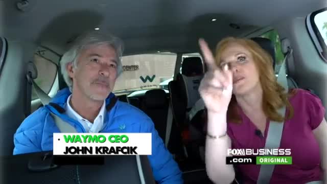 FBN's Liz Claman rides in a self-driving car with Waymo CEO John Krafc