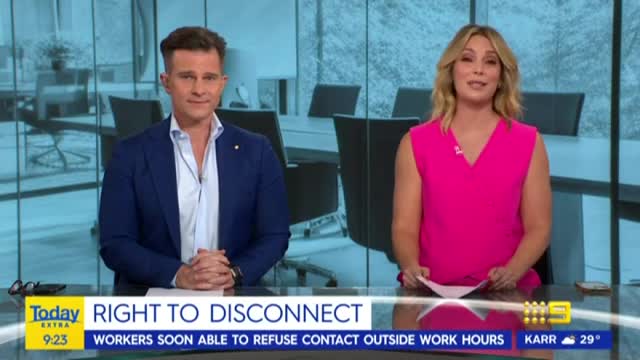 Today's show appearance: Right to Disconnect