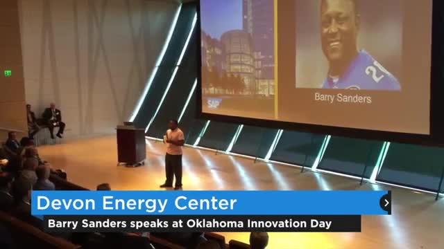 Barry Sanders speaks at Oklahoma Innovation Day