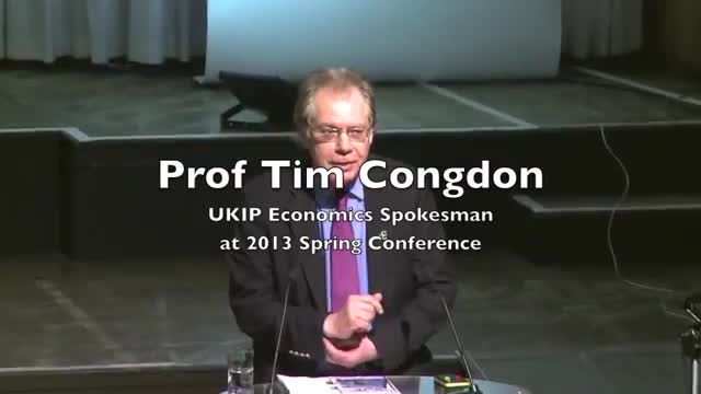 Congdon, UKIP Economics Spokesman at the Exeter Spring Conference