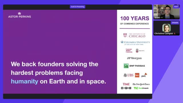 Scott Amyx Opening Keynote at Astor Perkins