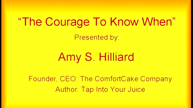 Courage to Know When