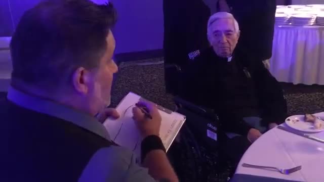 Strolling caricature at a wedding