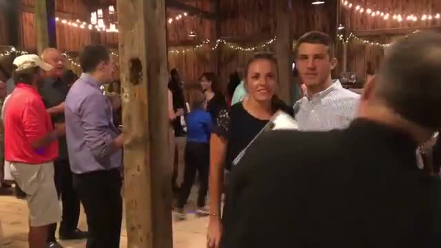 Barn wedding caricatures