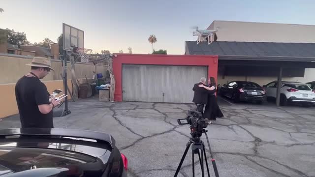Acting: Argentine Tango behind-the-scenes flying Drone Camera rehearsal...