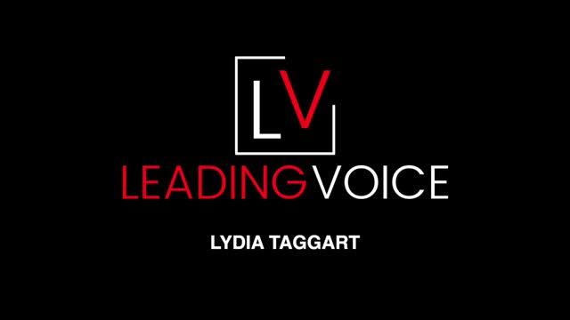 Lydia Taggart on stage at Leading Voices